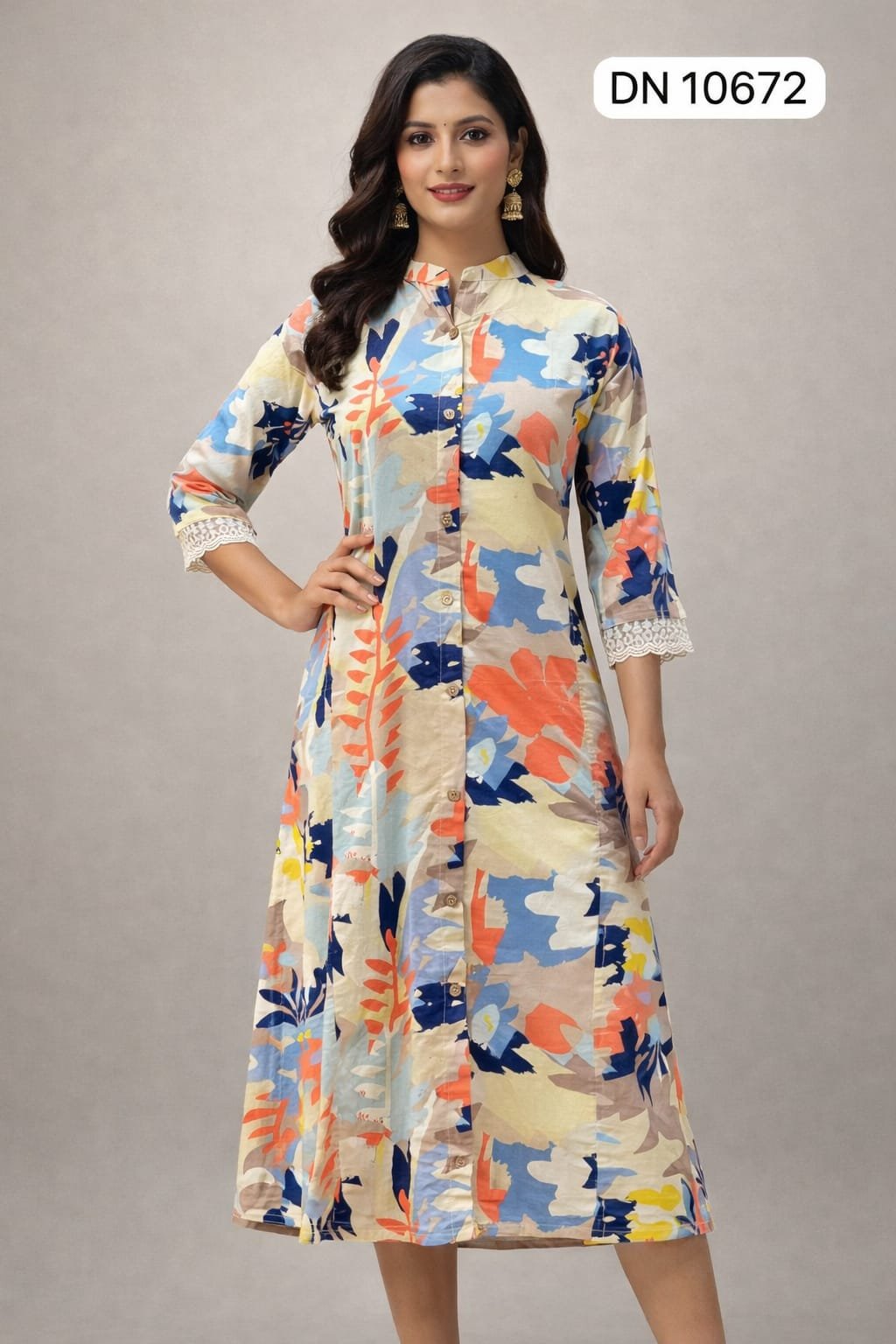 10672 AI 10672 A-Line Kurti - Image 1